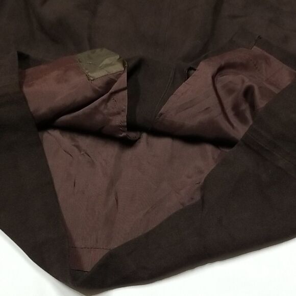 Emmanuelle Khanh Paris Pencil Skirt Women's Size S/M Back Zip Lining Chocolate - Picture 3 of 5